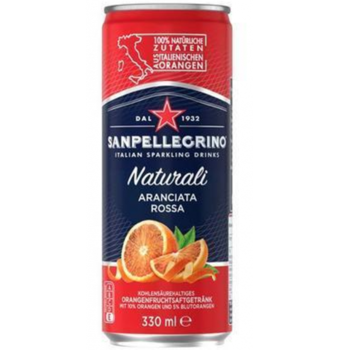 Limonáda San Pellegrino Červený Pomaranč 0,33l PLECH Z