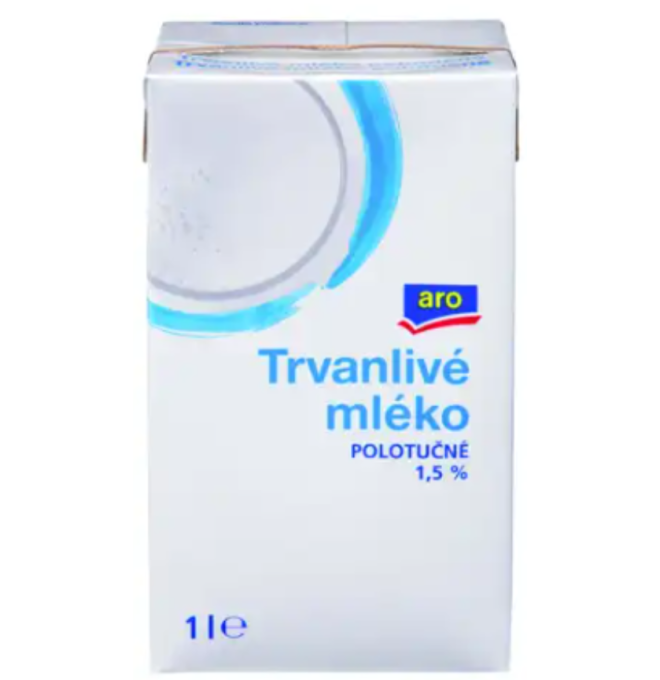 Aro Mlieko Trvanlivé polotučné 1,5% 1l