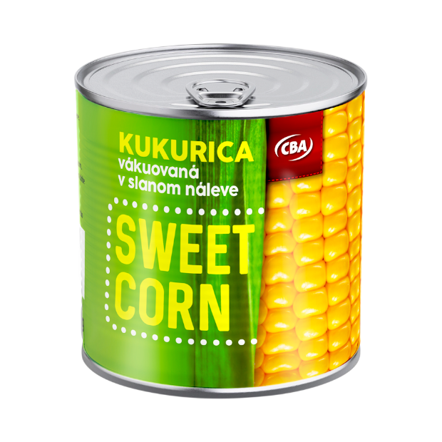 CBA Kukurica vákuovaná v slanom náleve Sweet Corn 340g