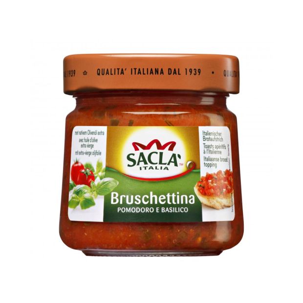 Sacla bruschettina basilico  190gr