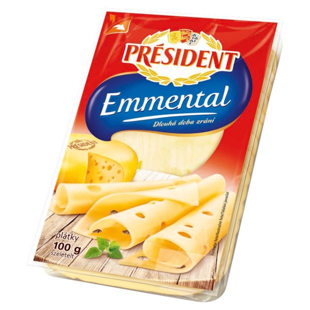Président Ementál plátky syr chlad. 100 g