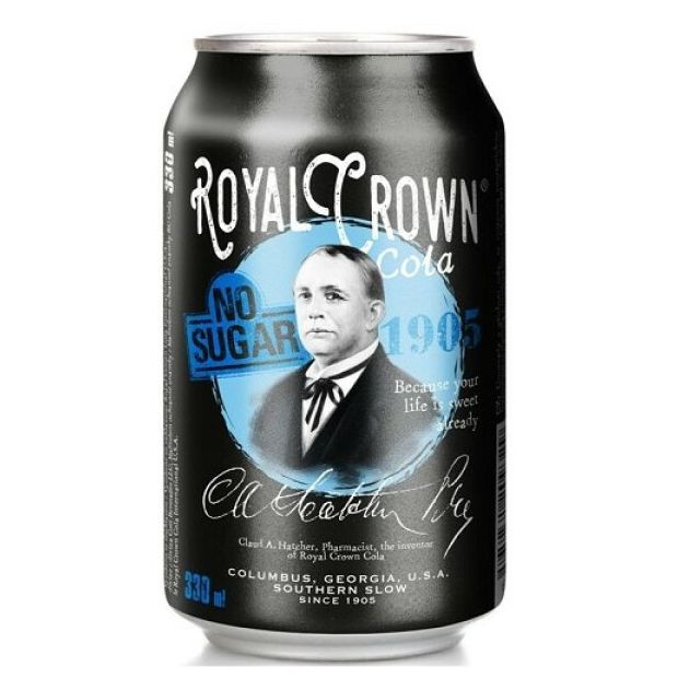 Royal Crown Cola No Sugar 0,33l PLECH Z