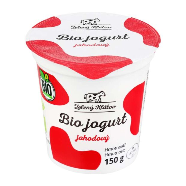 BIO Jogurt jahodový Zelený Klátov 150g