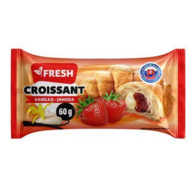 Croissant s jahodovou a vanilkovou náplňou 60g Fresh