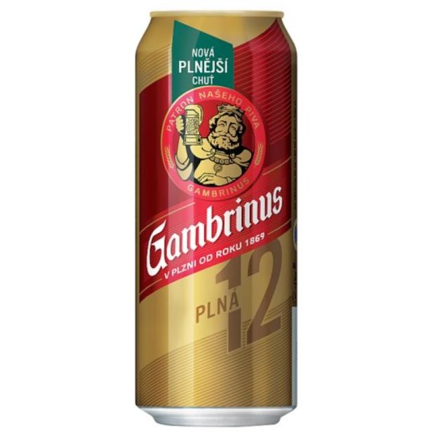 Pivo Gambrinus 12% 0,5l PLECH Z