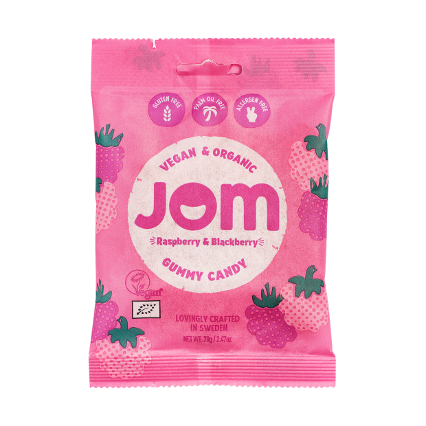 Jom Gummy Bio Vegan Cukríky Raspberry&Blackberry 70g