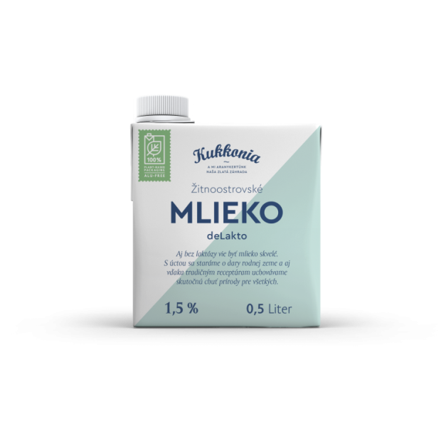 Kukkonia Žitnoostrovské mlieko deLakto 1,5% 0,5 l