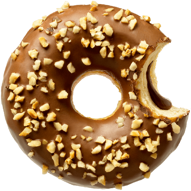 Donut s lieskovoorieškovou náplňou 71g