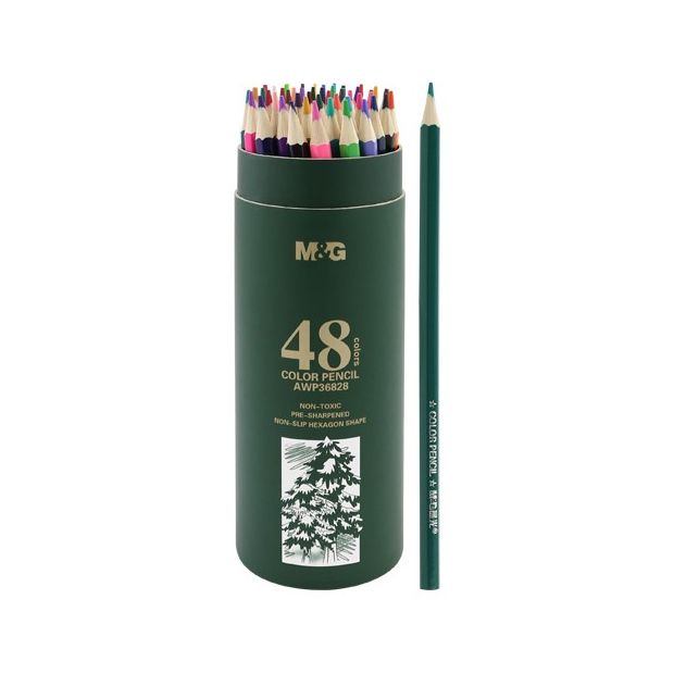 Farebné pastelky šesťhranné M&G v puzdre sada 12ks