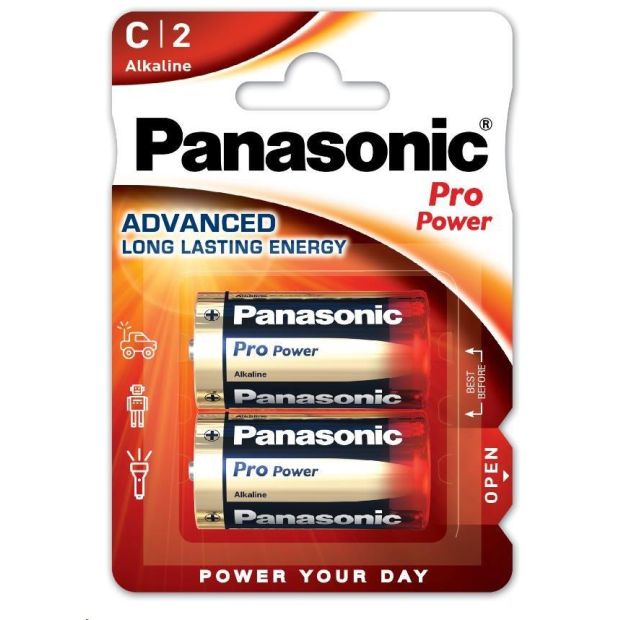 Panasonic Alkalické baterie Pro Power LR14PPG/2BP C 1,5V 2ks
