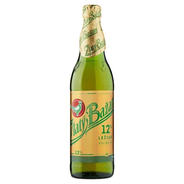 Zlatý Bažant 12% Pivo Svetlý Ležiak fľaša 0,5l