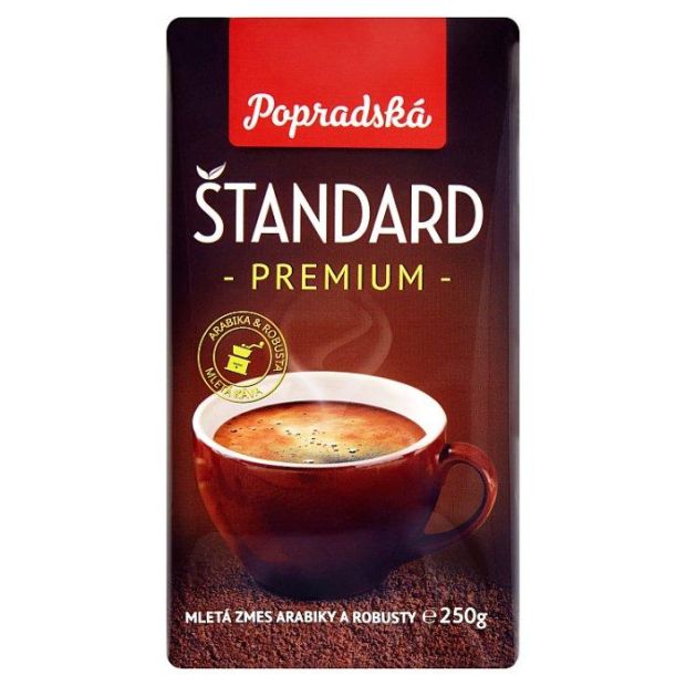 Popradská Štandard Premium pražená mletá káva 250 g