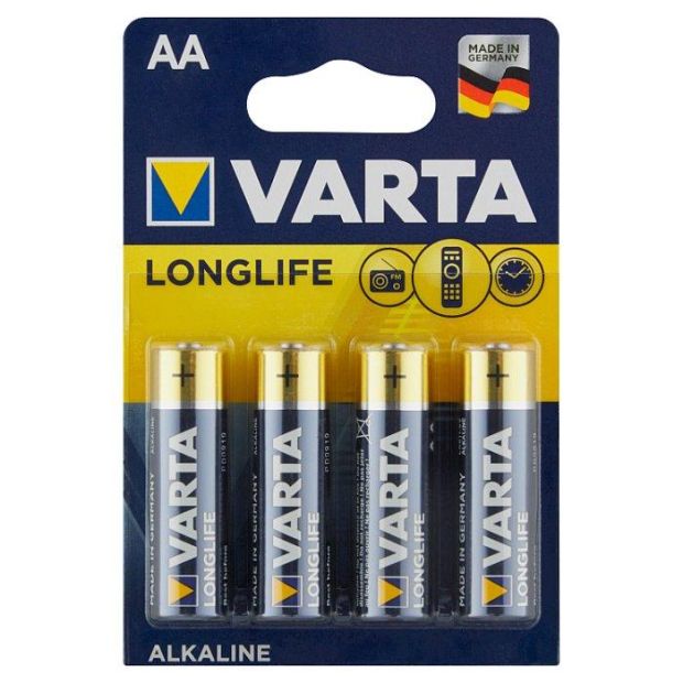 VARTA Longlife AA alkalické batérie 4 ks