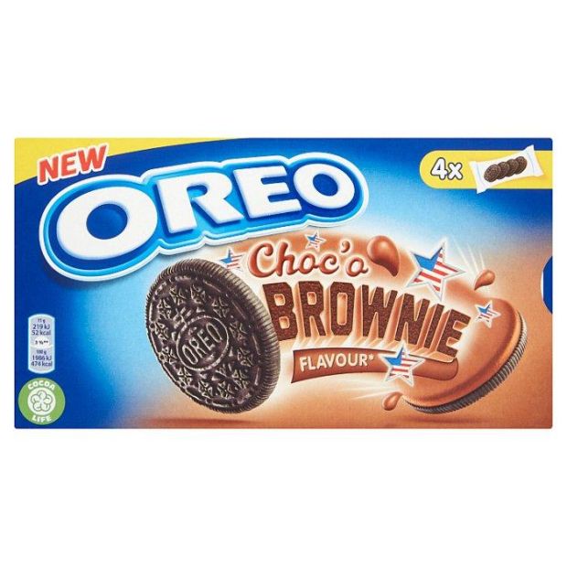 Oreo Choco Brownie sušienky s kakaovou náplňou 176 g