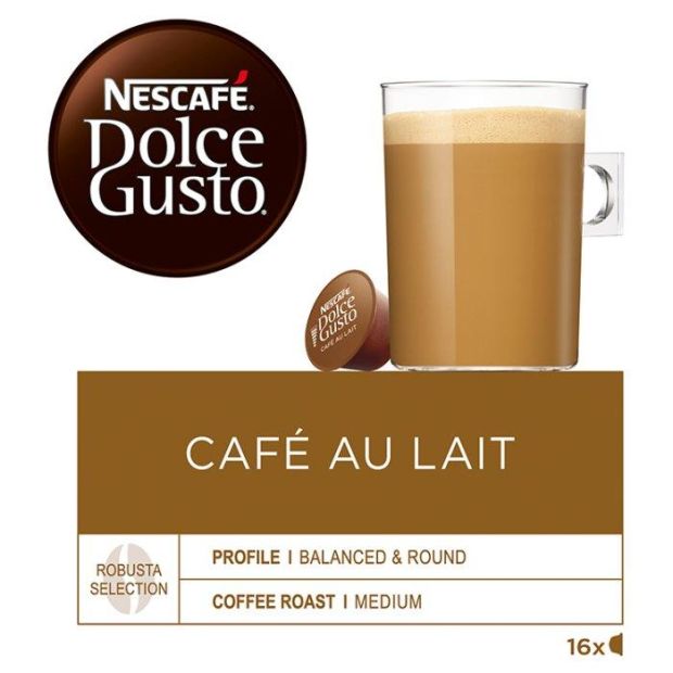 NESCAFÉ® Dolce Gusto® Café Au Lait - Káva V Kapsulách - 16 kapsúl v balení