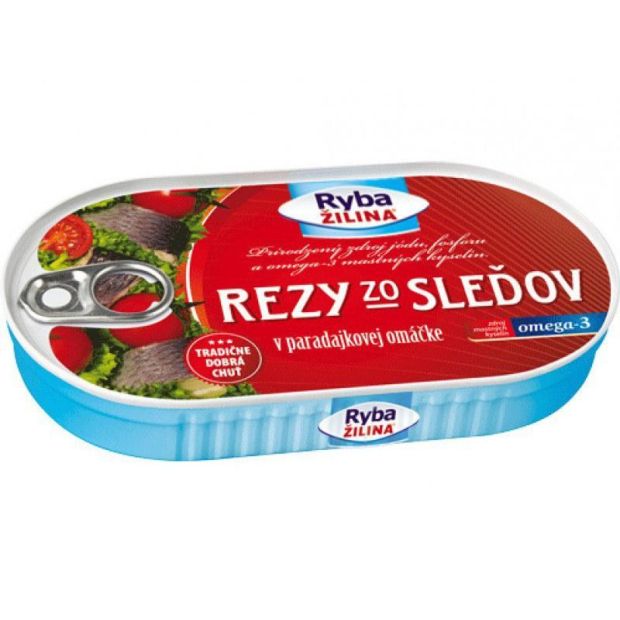 Ryba Žilina Rezy zo sleďov paradajkovej omáčke 170g
