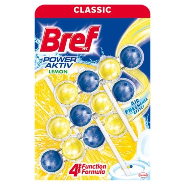 Bref Power Aktiv Lemon tuhý WC blok 3 x 50 g