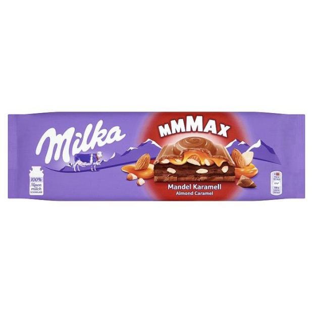 Milka Mmmax Almond Caramel, mliečna čokoláda a mandle 300 g