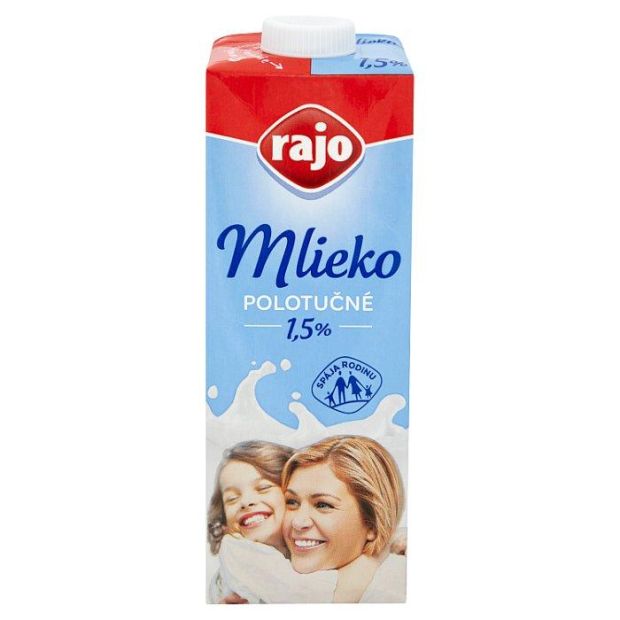 Rajo Mlieko Trvanlivé UHT 1,5% 1l
