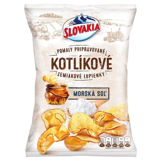 Slovakia Kotlíkové Zemiakové lupienky morská soľ 120 g
