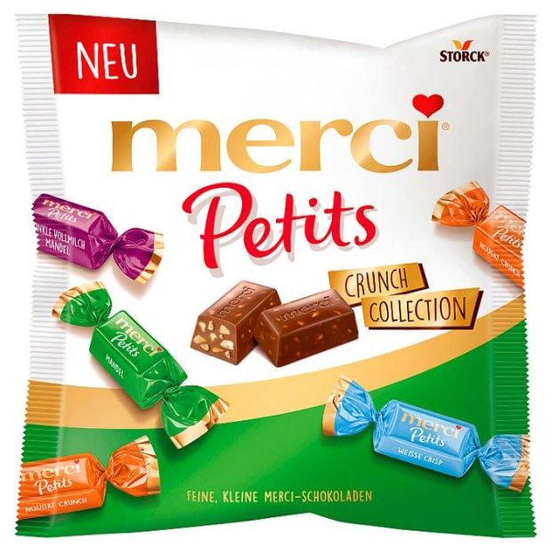 merci Petits crunch collection orieškové pralinky 125 g