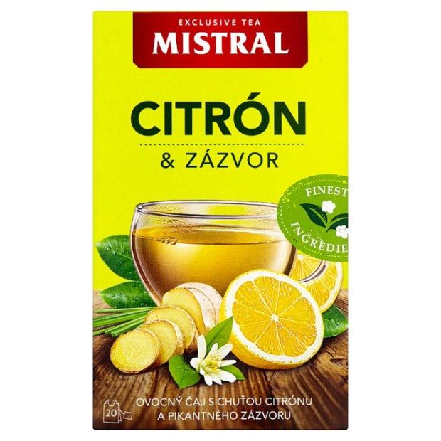 Mistral Citrón & zázvor ovocný čaj 20 x 2 g