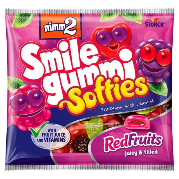 nimm2 Smilegummi Softies Red fruits bonbóny 90 g