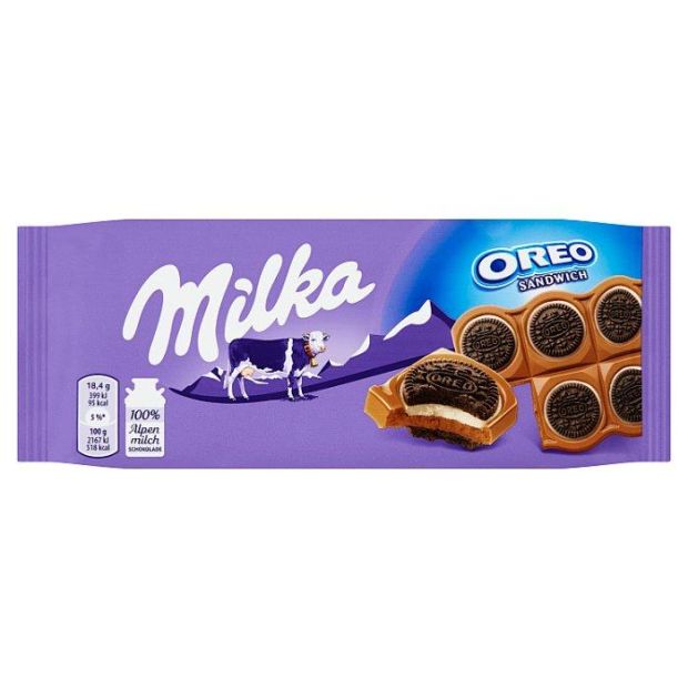 Milka Oreo Sandwich mliečna čokoláda a sušienky 92 g