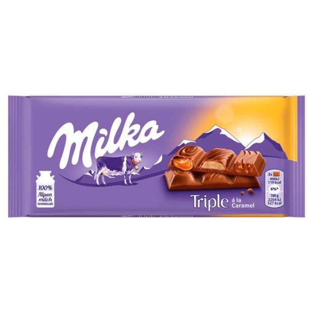 Milka triple s karamelom 90 g