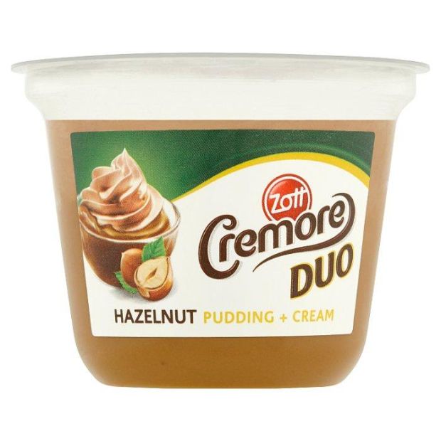 Zott Cremore Duo mliečny dezert s lieskovými orieškami s kakaovou šľahačkou 190 g