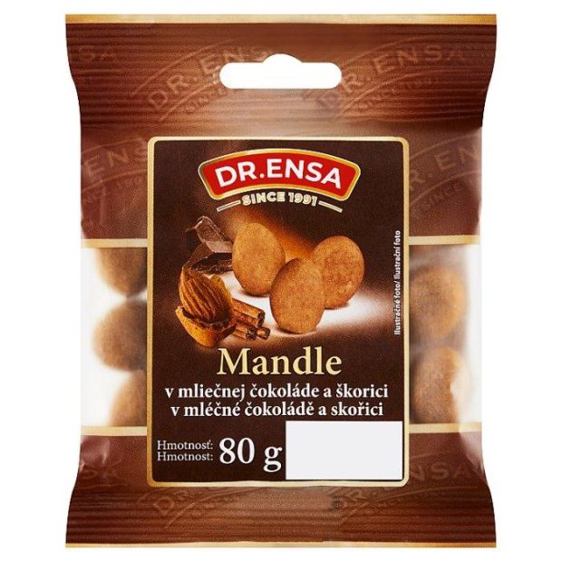 Dr.Ensa Mandle v mliečnej čokoláde a škorici 80g