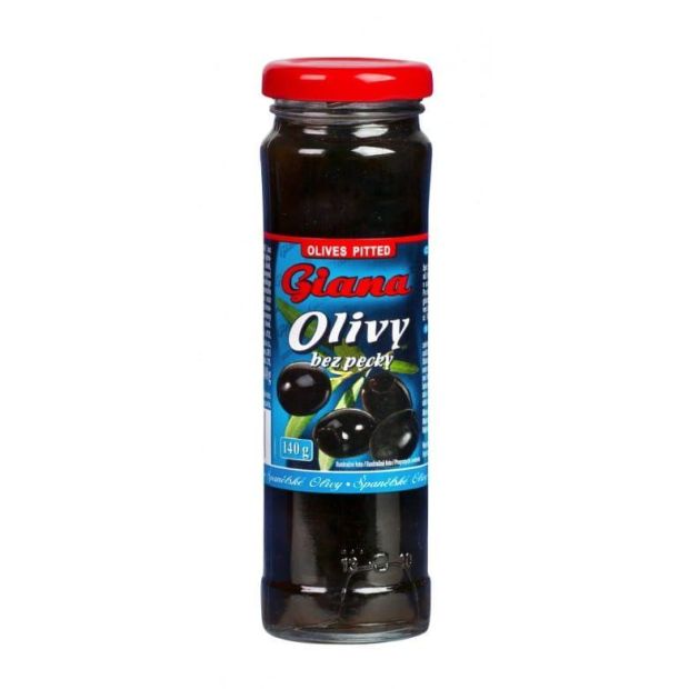 Giana Čierne olivy bez kôstky v slanom náleve 140g