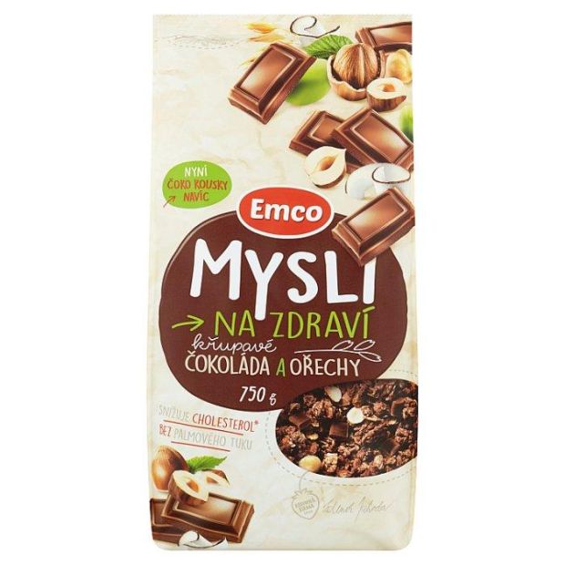 Emco Mysli na Zdraví Chrumkavé čokoláda a orechy 750g