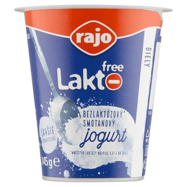 Rajo Lakto Free Smotanový jogurt biely 145g