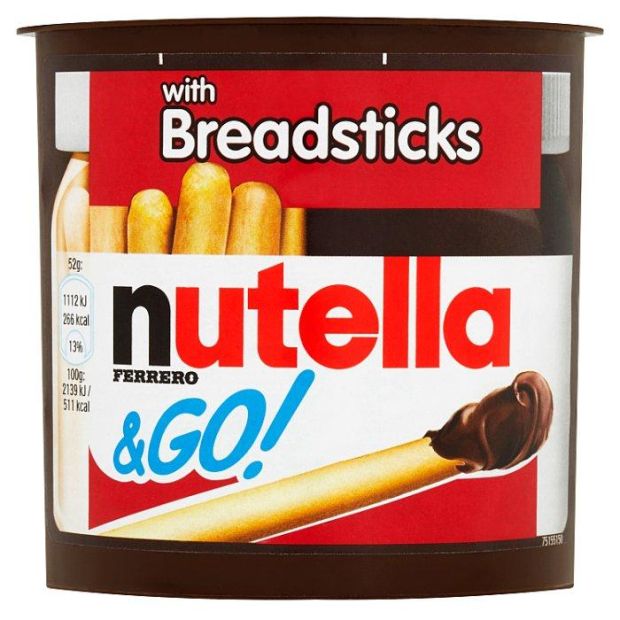 Nutella & Go! Nátierka z lieskovcov a kakaa a tyčinky 52 g