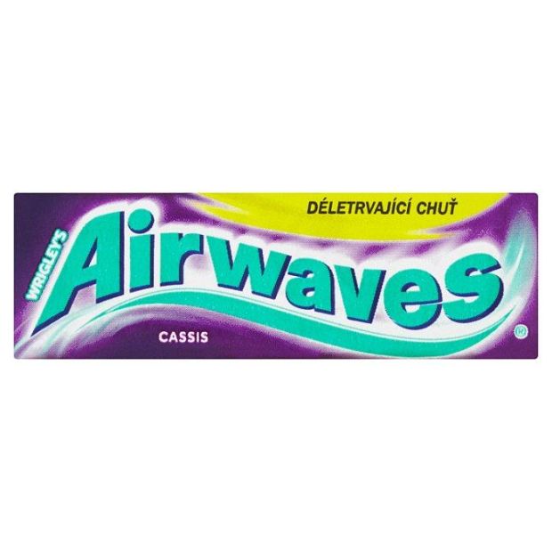 Wrigley's Airwaves Cassis žuvačka bez cukru s príchuťou mentolu a čiernej ríbezle 10ks 14g