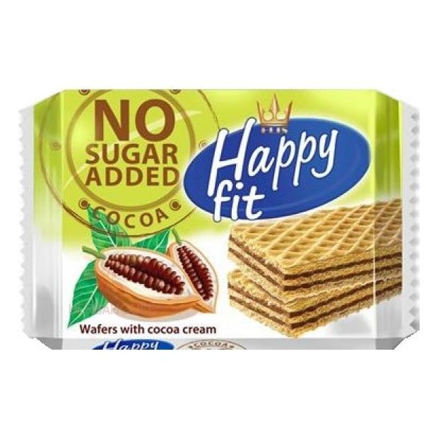 Flis Happy fit oblátky s kakaovou náplňou bez cukru 95g