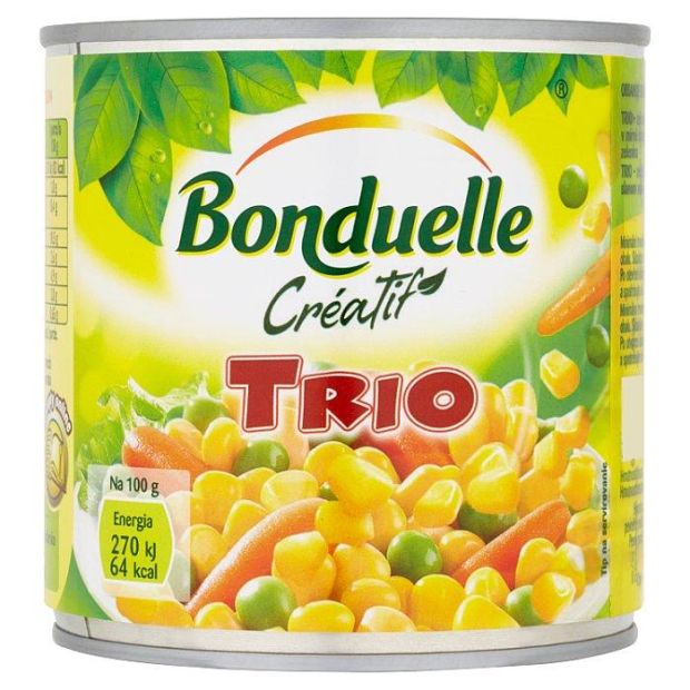 Bonduelle Créatif Trio zeleninová zmes v mierne slanom náleve 400 g