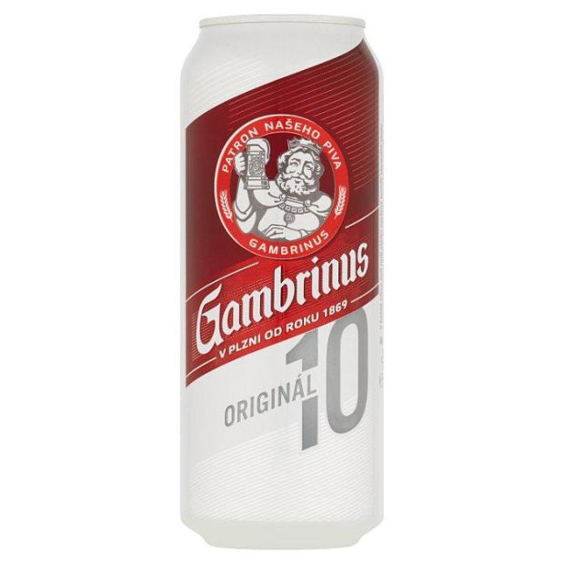 Gambrinus Originál 10 pivo výčapné svetlé 0,5l PLECH Z