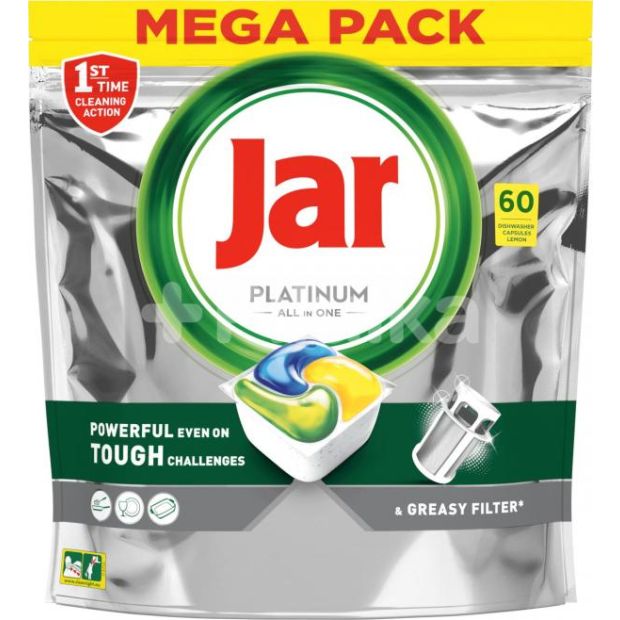 Tablety do umývačky Jar Platinum Yellow 60ks