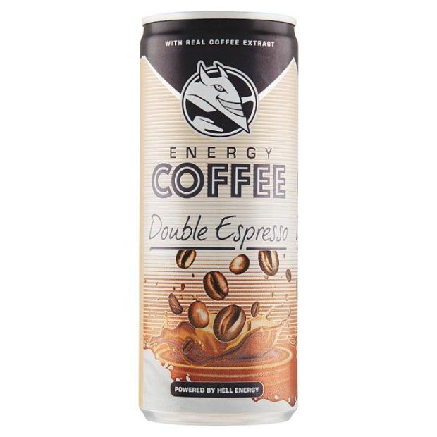 Energetická Káva Hell Coffee Double Espresso 0,25l PLECH Z