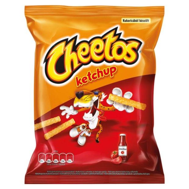 Cheetos Extrudovaný kukuričný výrobok s príchuťou kečupu 43 g