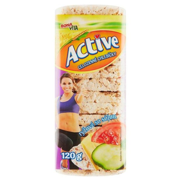 Bona Vita Active Celozrnné chlebíčky ryžové so sójou 120g