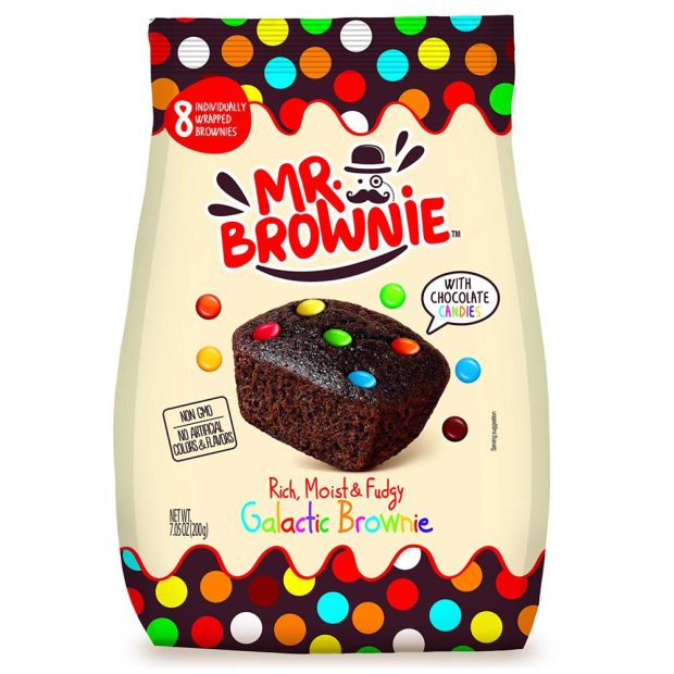 Koláčik Mr. Brownies Galactic s Lentilkami 8x25g