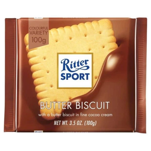 Čokoláda Ritter Sport Mliečna s Maslovou Sušienkou 100g