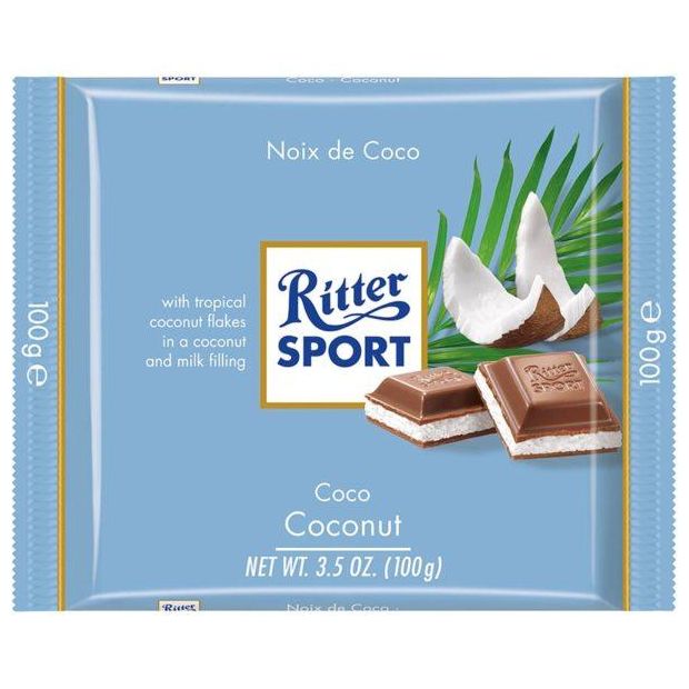 Čokoláda Ritter Sport Mliečna Kokos 100g