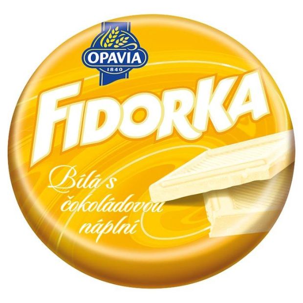 Opavia Fidorka Biela s čokoládovou náplňou 30 g