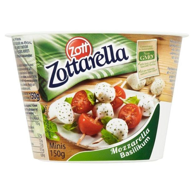 Zott Zottarella Minis Mozzarella Basilikum 150 g