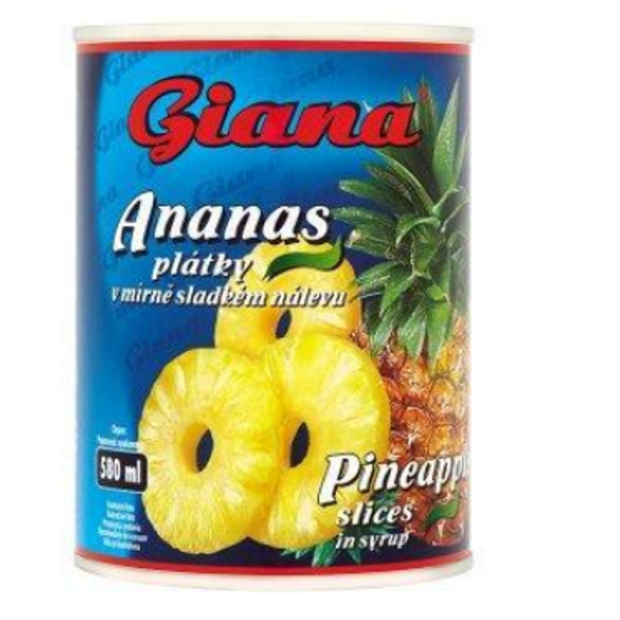 Giana Ananás plátky v sladkom náleve 340g