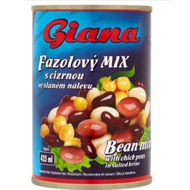 Giana Fazuľový mix s cícerom v slanom náleve 400g